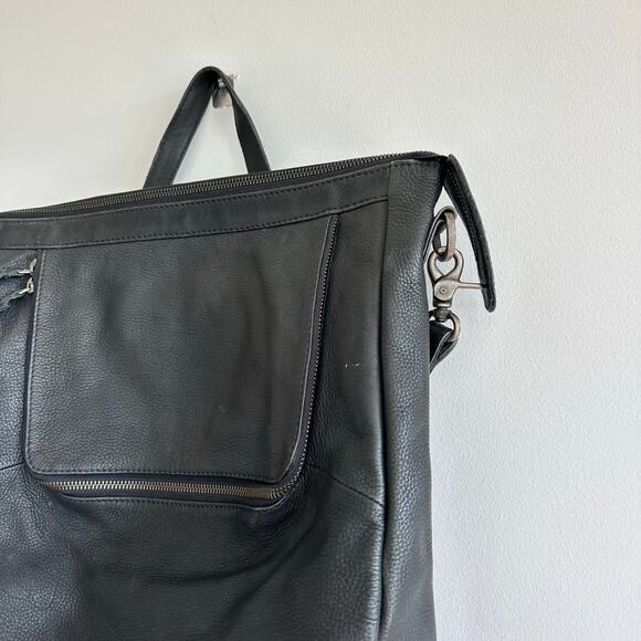 Rock Paper Scissors Genuine Leather Sloane Convertible Bag Backpack Black - Picture 3 of 10